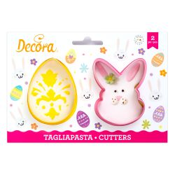 Decora Cookie Cutters Easter Egg & Bunny 2/pcs 