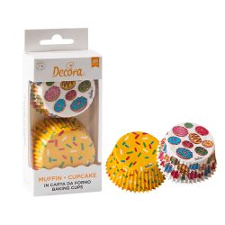 Decora Baking Cups Sprinkles&Donuts 36/pc