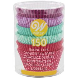 Wilton Baking Cups Tube Pink/Turquoise/Purple pk/150