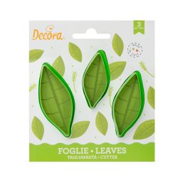 Decora Cookie Cutters Long Leaf Set/3