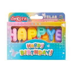 Dekora Candle Set Pastel Happy Birthday set/13