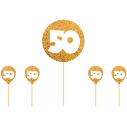 Folat Cake Topper 50 jaar Goud
