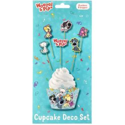 Folat Cupcake Deco Set Woezel en Pip Set/12