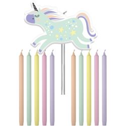 Folat Candle Set Unicorn & Rainbows pk/11