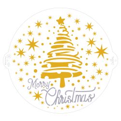 Decora Stencil Merry Christmas Tree & Stars 25cm