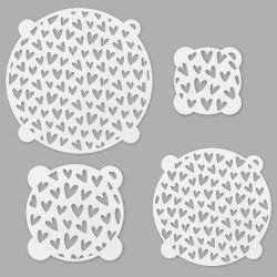 Talisman Stencils Hearts Set/4