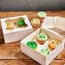 Cupcake Box 4 Delig Set/25 (met extra inlay voor 8 mini cupcakes)