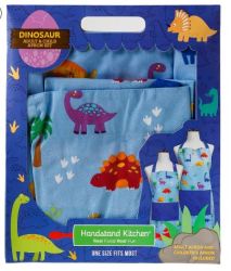 Handstand Kitchen Adult And Youth Apron Set Dinosaur