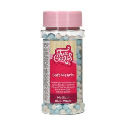 FunCakes soft sugarpearls blue/white ca. 60gr