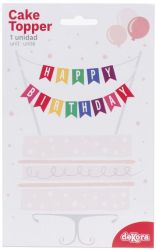 Dekora Cake Topper Happy Birthday 17,5x19cm