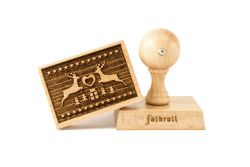 Folkroll Stempel Rechthoek Kerst Magic 7x5cm