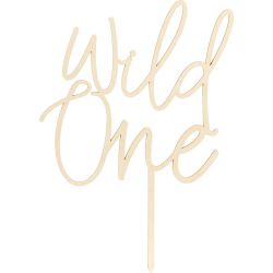 PartyDeco Cake Topper Hout Wild One