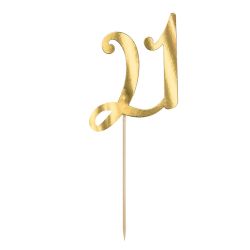 PartyDeco Cake Topper Goud 21