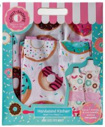 Handstand Kitchen Adult And Youth Apron Set Donut