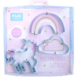 PME Cookie Cutters Unicorn Cookie Cutter set/3