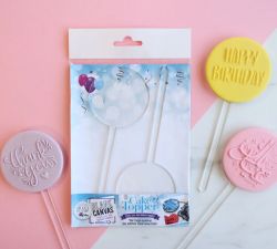 Sweet Stamp Cake Topper Blank Canvas 6cm