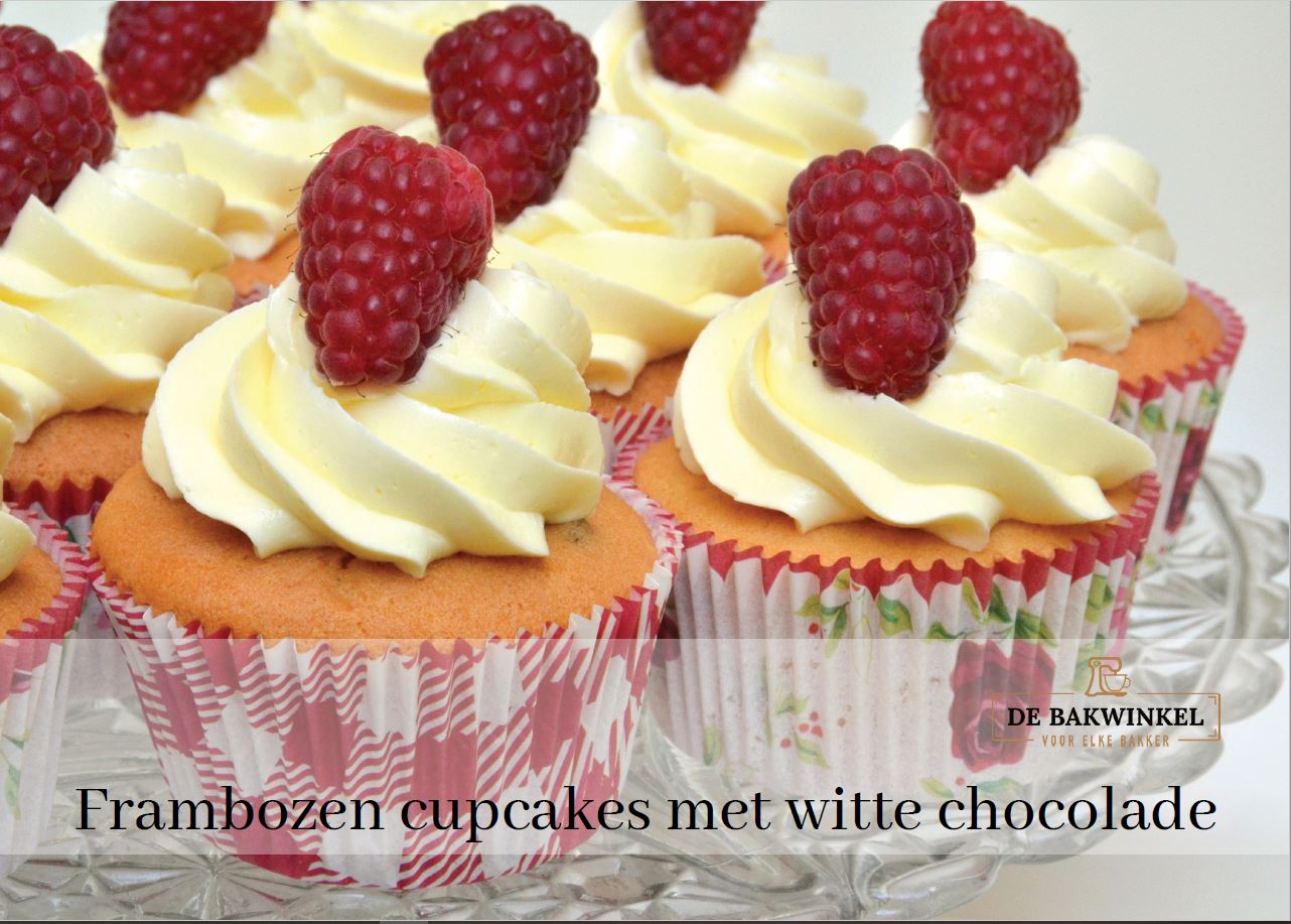 Frambozen Cupcakes met Witte Chocolade